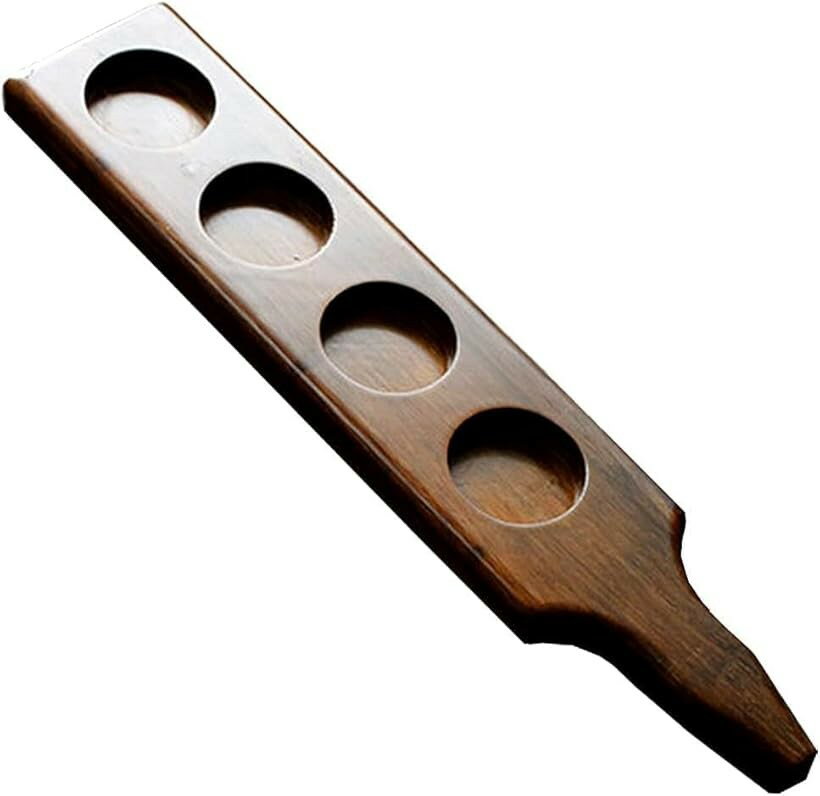トレー 木製 おしゃれ レストラン バー ワイングラス ビアグラス カフェトレイ N-W099 (4個用, 長さ10cm x 幅49cm x 高さ2cm) horiku-10211005 ホリック パッケージ画像
