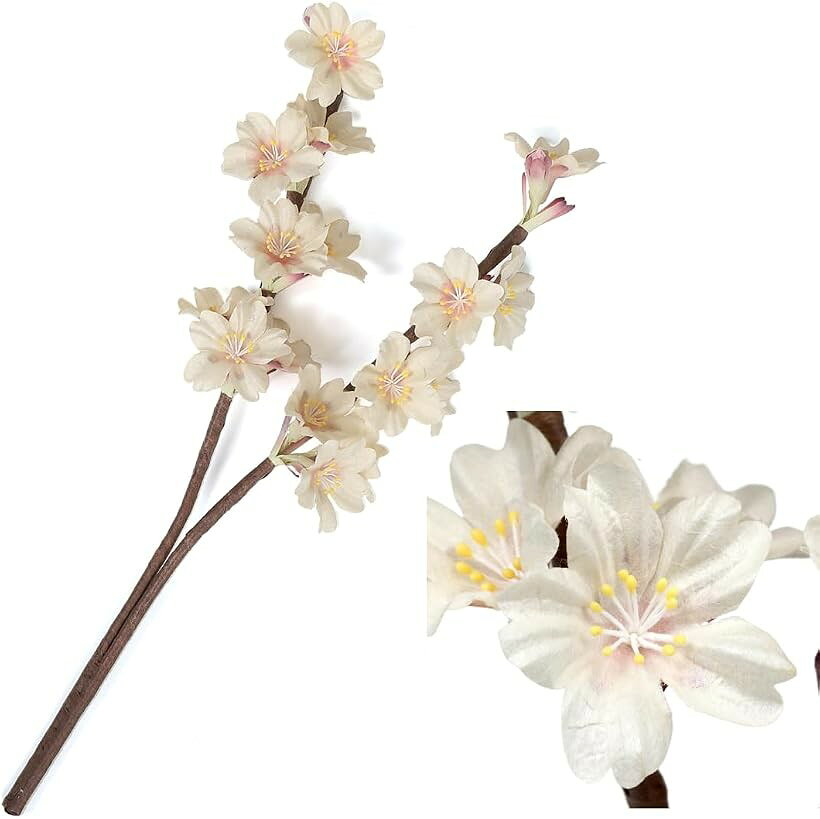 手漉き和紙を使用した 花香る フラワー リードディフューザー スティック 造花 フェイクグリーン 人工観葉植物 一輪 桜 (ピンク, 6x6x18cm)