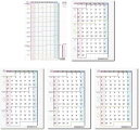 3ヶ月連結 & 1年連結 ポスターカレンダー イヤープランナー 令和7年 2025年4月 日曜始まり(パステル)