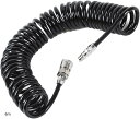 エアーホース ワンタッチカプラー コイル 内径5mm 外径8mm 継ぎ手 エアーコンプレッサー(ブラック, 6m)