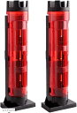 ロッド ホルダー 釣り 収納 スタンド クーラー タックル ボックス ケース クリア 2個 セット(レッドxレッド)