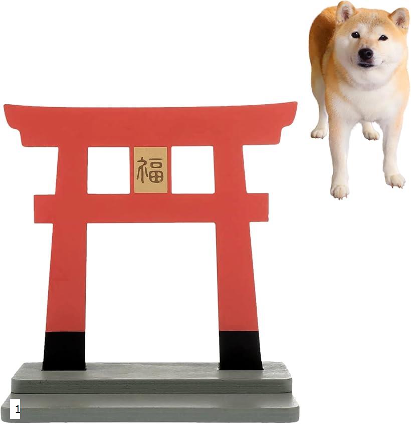 鳥居 犬 おしっこ禁止 糞尿禁止 看板 おしっこよけ 散歩 うんち フン禁止 (レッド, 1個)