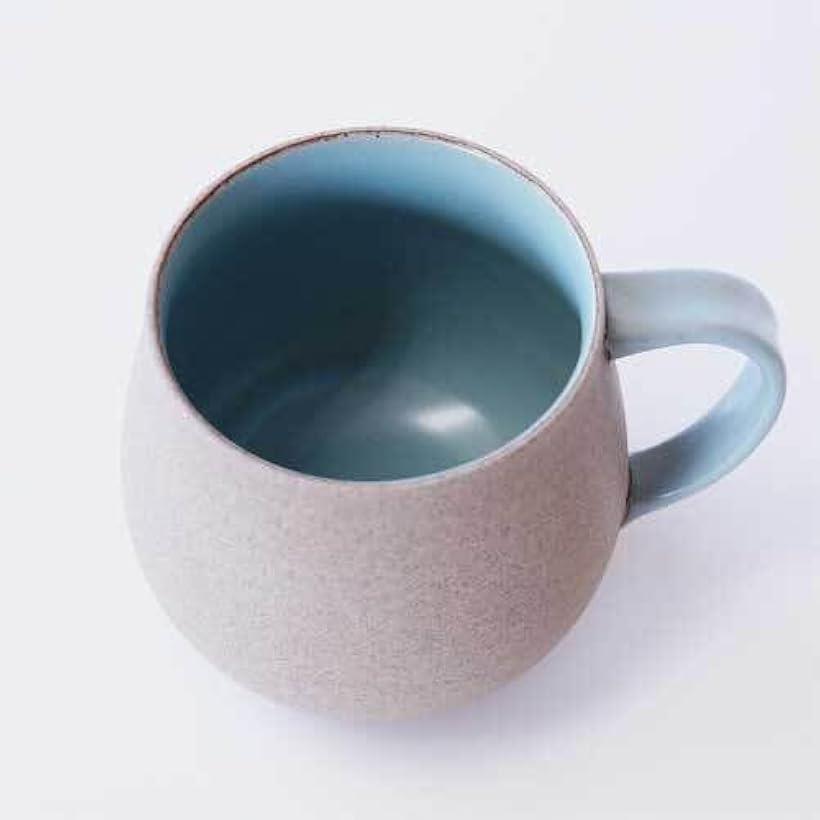 COFIL クレイ マグカップ 香りマグ 波佐見焼 食器 レンジ対応 食洗機対応 ギフト KAORImag 陶器 コーヒーカップ アロママグ コフィル コーヒーマグ (1.ブルー, 260 ml)