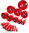 現役大工が推薦 バイメタル ホールソー ホルソー 穴あけ 切削 工具(レッド, 16mm~100mm16本セット)
