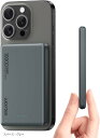 Magon モバイルバッテリー 10000mAh 12MM 軽量薄型 マグネット PD20W USB-c出力 ワイヤレス出力 15W for Android/7...