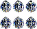 サンキャッチャー プリズム パーツ クリスタル クリスタルカットボール レインボー フック 6個セット(クリア, 20mm)