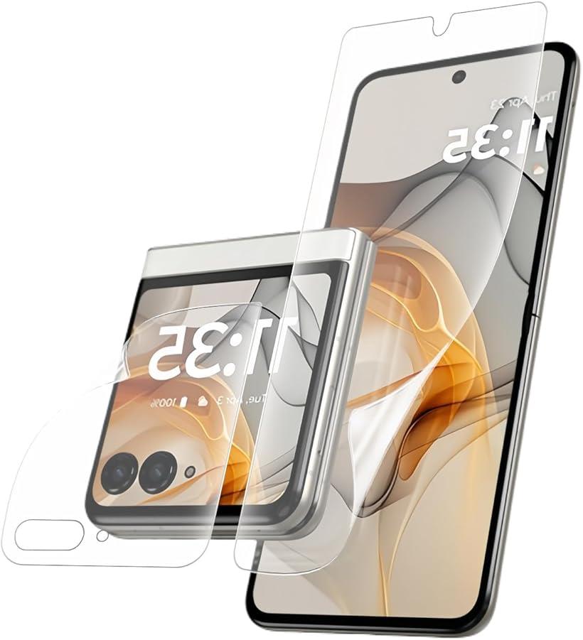 アンチグレア1枚入りmotorola Razr 50D フィルム 専用 非ガラス TPU素材 指紋認証が可能 反射防止 浮き防止 気泡レス キズ修復 3D保護 液晶保護フィルム (TMK-UCI-286)