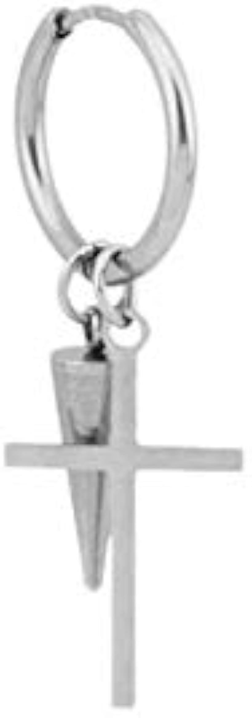 商品コード2b6f5cpwwu商品名ピアス リング 十字 スパイク 片耳 人気アクセサリーブランドLIBERTY-Mリング内径:約1.4cm / クロスsize:2.5cmx1.5cmステンレス合金素材 / サビや汚れに強く耐久性抜群。耳が...