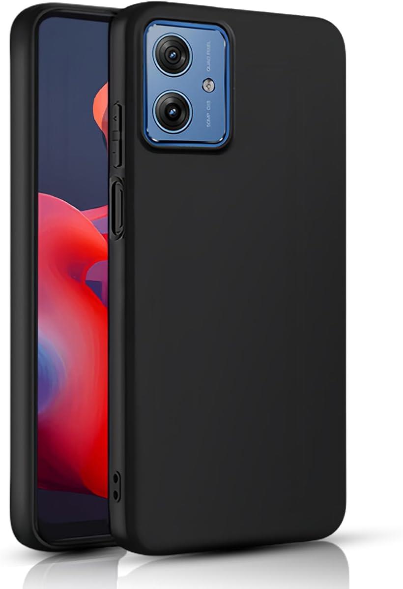 Moto G64 5G ケース Motorola /G64Y スマホケース シリコン オッポ リノ 耐衝撃 ソフト 薄型 ストラップホール付き (ブラック, TMK-UCI-468)