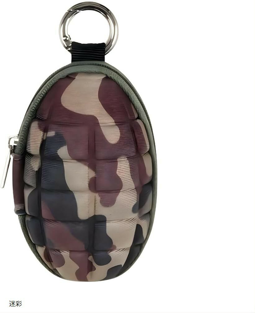 キーケース 小銭 入れ カラビナ 小物 財布 ゴルフボール サバイバル ポーチ (迷彩)