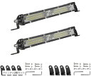 LEDワークライト ライトバー 12V 24V デイライト スポットライト フォグランプ トラック 車 作業灯 投光器 車幅灯(7インチx2個セット)