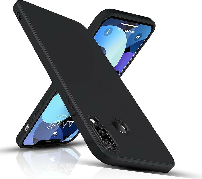 Mobile Phone - Huawei P20 Lite HWV32 Nova 3e ケース ブラック極薄 P20Lite カバー 耐衝撃 全面保護 指紋防止 すり傷防止 持ちやすい 滑り止め Nova3e 保護ケース マットブラック (WDQ-AJK-0414)