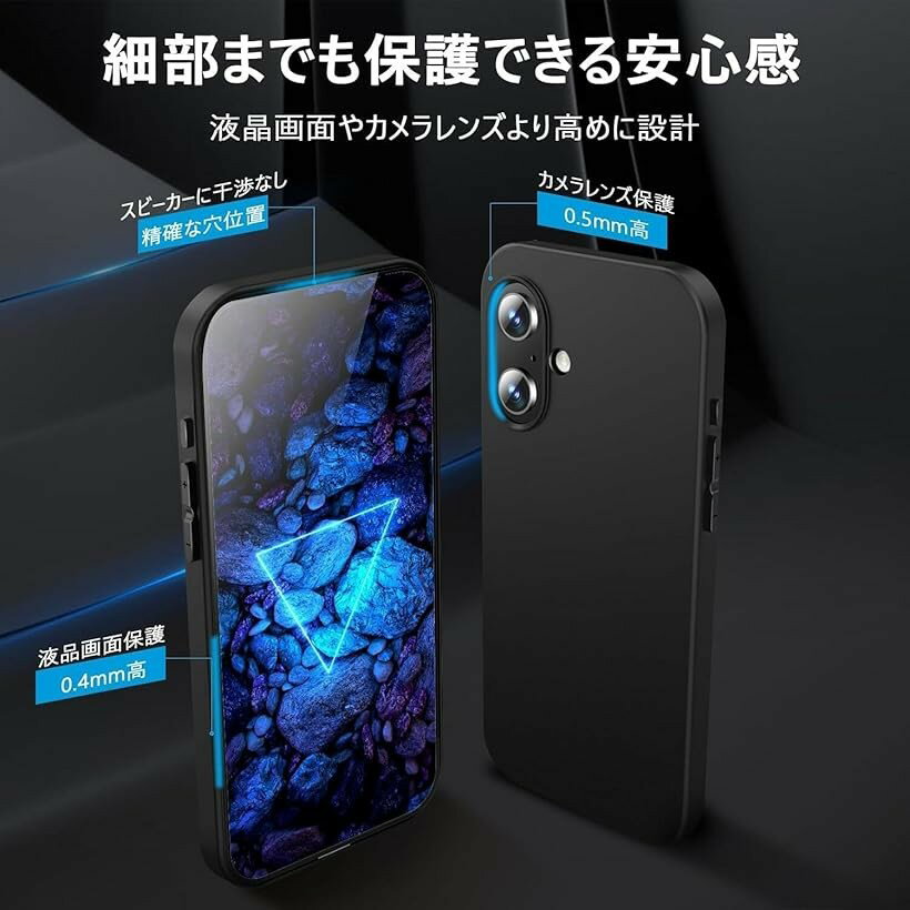 対応 シンプルスマホ7 / シンプルスマホ6 ケース ブラック極薄 A201SH BASIO active SHG09 active2 カバー 耐衝撃 全面保護 指紋防止 すり傷防止 持ちやすい 滑り止め (WDQ-AJK-0319)