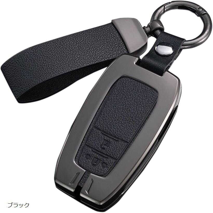 MATCHA MELON トヨタ用 キーケース キーカバー スマートキーケース キーホルダー プリウス ランクル カローラ RAV4 適用 (ブラック)