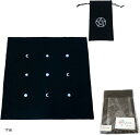 神秘的 タロットクロス タロットバッグ付き セット ベルベット 星座 月 オリジナルパッケージ(ブラック(宇宙), 50cm)