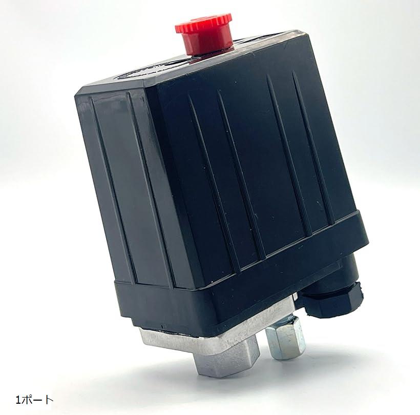 バリエーションコード : 2b9lyshpdv商品コード2b9lycs3xu商品名互換品 エア コンプレッサー 圧力スイッチ AC 230v 以下 自動 エアー 圧力計 パーツ 精密圧力調整器 修理 交換 汎用ブランドFUKUMIDOカラー黒サイズ等1ポート 用1ポート 対応電圧：AC 230V以下 電流許容：16A ポート取付ネジサイズ：1/4 2分 外径約14mm 対応圧力：175PSI、12バー 0.8Mpa停止 0.6Mpa起動 排気管取付サイズ：6φエアーコンプレッサーの最適な圧力管理に。 AC 230V / 16A対応、175PSI（12バー） の高耐圧設計で、0.6MPa起動・0.8MPa停止 の精密制御を実現。1/4（2分）ネジサイズ・外径約14mm のポートで多くのコンプレッサーに適合。排気管取付サイズ6φ で汎用性抜群。圧力スイッチ交換やDIY補修に最適なプロ仕様モデルエアーコンプレッサーの性能を引き出す コンプレッサー用圧力スイッチ。 0.6MPa起動、0.8MPa停止 の精密圧力調整で安定したエアー供給を実現。AC 230V・16A対応 で、バイク・自動車の補修やDIY に最適。外径約14mmの排気管を備え、手動/自動調整可能。汎用性の高い設計で、幅広いエアーコンプレッサーに互換・交換可能DIYや修理に必須。エアコンプレッサーのパーツ交換に便利な 圧力スイッチ。スイッチサイド設計 で簡単取り付け。 0.6MPaで起動し、0.8MPaで停止 するため、エアー圧を適切に制御。レギュレター付き で圧力調整もスムーズ。バイクや自働車のエアー補修にも活躍する汎用品。エアーコンプレッサーを長持ちさせる必須アイテム高耐久＆高性能な エアーコンプレッサー用圧力スイッチ。 12バー（175psi）対応 の強力設計で、DIY・バイク・自動車のエア補修 に最適。AC 230V / 16A対応 のため、さまざまなコンプレッサーに互換・交換可能。圧力計付きで精密調整が可能。スイッチサイドタイプで取り付け簡単、圧力の自動/手動調整も可能なプレッシャースイッチ※ 他ネットショップでも併売しているため、ご注文後に在庫切れとなる場合があります。予めご了承ください。※ 品薄または希少等の理由により、参考価格よりも高い価格で販売されている場合があります。ご注文の際には必ず販売価格をご確認ください。※ 沖縄県、離島または一部地域の場合、別途送料の負担をお願いする場合があります。予めご了承ください。※ お使いのモニタにより写真の色が実際の商品の色と異なる場合や、イメージに差異が生じることがあります。予めご了承ください。※ 商品の詳細（カラー・数量・サイズ 等）については、ページ内の商品説明をご確認のうえ、ご注文ください。※ モバイル版・スマホ版ページでは、お使いの端末によっては一部の情報が表示されないことがあります。すべての記載情報をご確認するには、PC版ページをご覧ください。