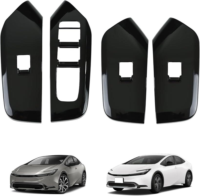 互換品ウインドウスイッチ ガーニッシュ アクセサリー 5代目 プリウス60系 ドアスイッチパネル ZVW60 ZVW65 MXWH60 MXWH65 新型プリウス60系アクセサリー ヤリスクロス内装パーツ 保護パーツ ABS 傷防止 簡単取付