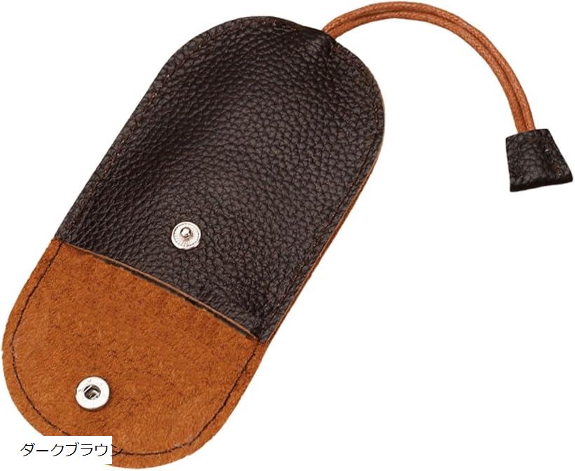 お守りケース お守りカバー お守り入れ 汚れ防止 キーケース ストラップ 保護(ダークブラウン)