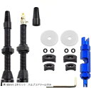morytrade チューブレス用バルブセット コア回し付き チューブレスレディ 4穴(黒 60mm 2本セット バルブコアツール付, 標準)