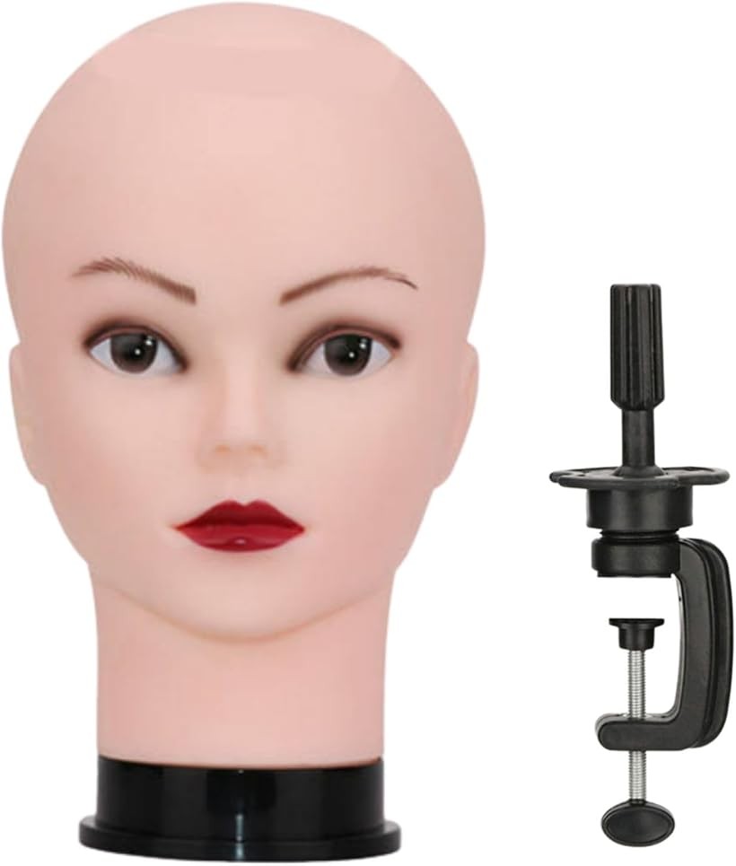 マネキンヘッド ウィッグスタンド 美容師 カット練習 固定用クランプ セット (ワンカラー)