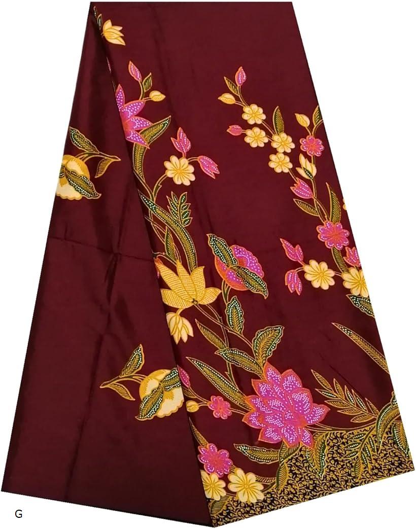 タイ バティック 柄 コットン プリント 生地 アジアン エスニック 布 (G)