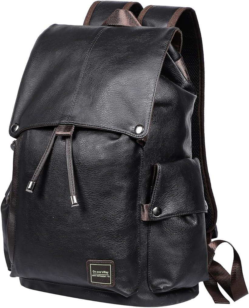 Other - リュック タウンリュック バックパック メンズ ビジネスリュック PU革 防水 大容量 (ブラック, 25L)