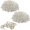 エスネット クリスタル 八角 ビーズ クリア 14mm 二つ穴 アクセサリー のれん 手芸 ガラス 透明 シャンデリア デコ パーツ(クリア1000)