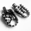 ケンアール ハーレー クロスカントリー フットペグ MX クラブスタイル 左右セット アルミCNC ダイナ XL 883(ブラック)