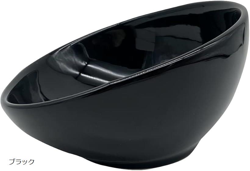 AllBright ペットボウル 犬 食器 陶器 犬用 食事 皿 フレンチブルドッグ パグ フード 餌入れ ペット用 水入れ (ブラック)