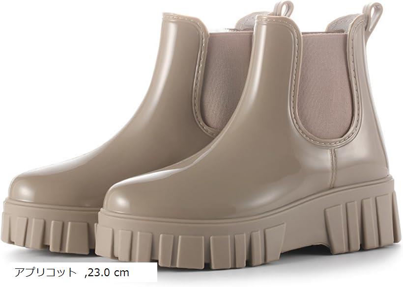 厚底レインブーツ レインシューズ サイドゴア 防水 レディース 軽量 歩きやすい 疲れにくい 撥水 防雪 ..