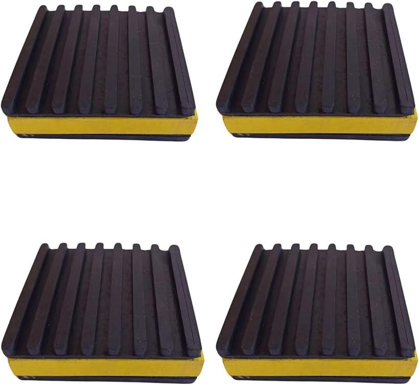 振動吸収 防振ゴム 防振マット 防振パッド 耐震マット 洗濯機・室外機・3Dプリンター用 4個セット (76x76x22mm)