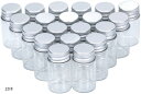 小瓶 ガラス瓶 ミニチュアガラスボトル ミニボトル 小物 保存 容器 保管 小分け 22x40mm 7ml 20個 セット(透明, 20本)