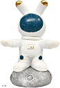 メガネスタンド 宇宙飛行士 うさぎ メガネ置き 眼鏡 サングラス うさ耳 おもしろ(白x青)