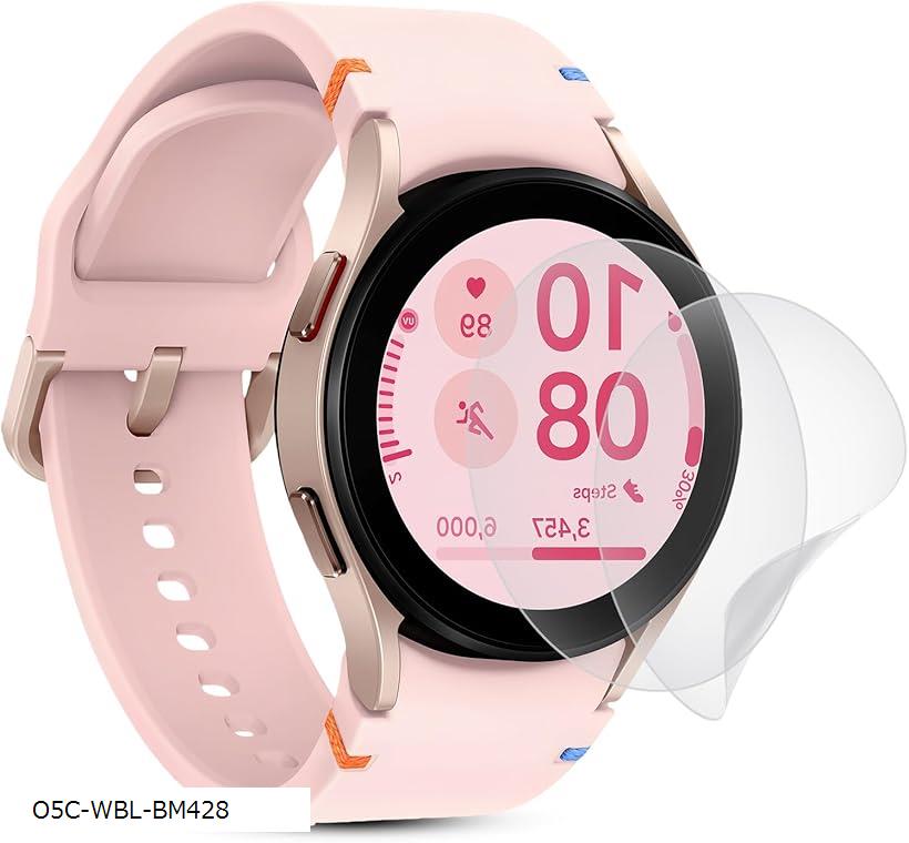 高品質アンチグレア フィルム2枚セット対応 Galaxy Watch FE 40mm保護フィルム 40mmフィルム 反射低減/軟TPU素材/簡単貼り付け/全面保護(O5C-WBL-BM428)