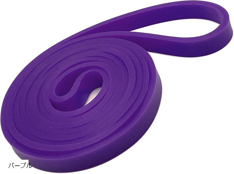 トレーナー プロ監修 トレーニングチューブ エクササイズバンド ストレッチ 筋力トレーニング リハビリ 柔軟性向上 2m SN-393-TC(パープル)