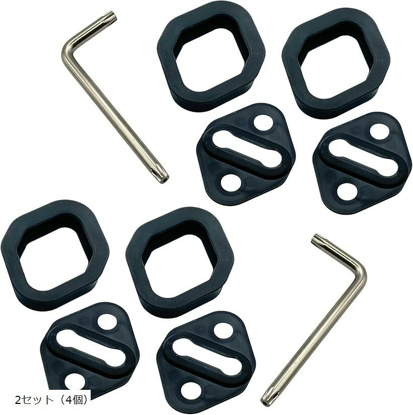 互換品 ドアカバー ドアストライカー トヨタ ゴム製 異音軽減 アルファード ヴェルファイア ノア ヴォクシー 対応 4個セット (ブラック)