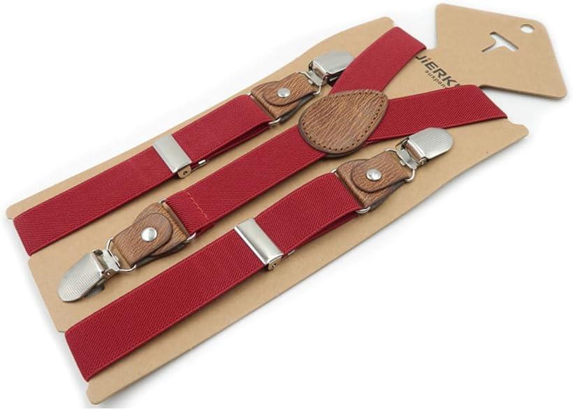 キッズ サスペンダー 25mmY型 3クリップ SP71 (レッド)