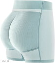 ヒップアップ パッド スポンジ ハイウエスト ショーツ(ブルー, XL)
