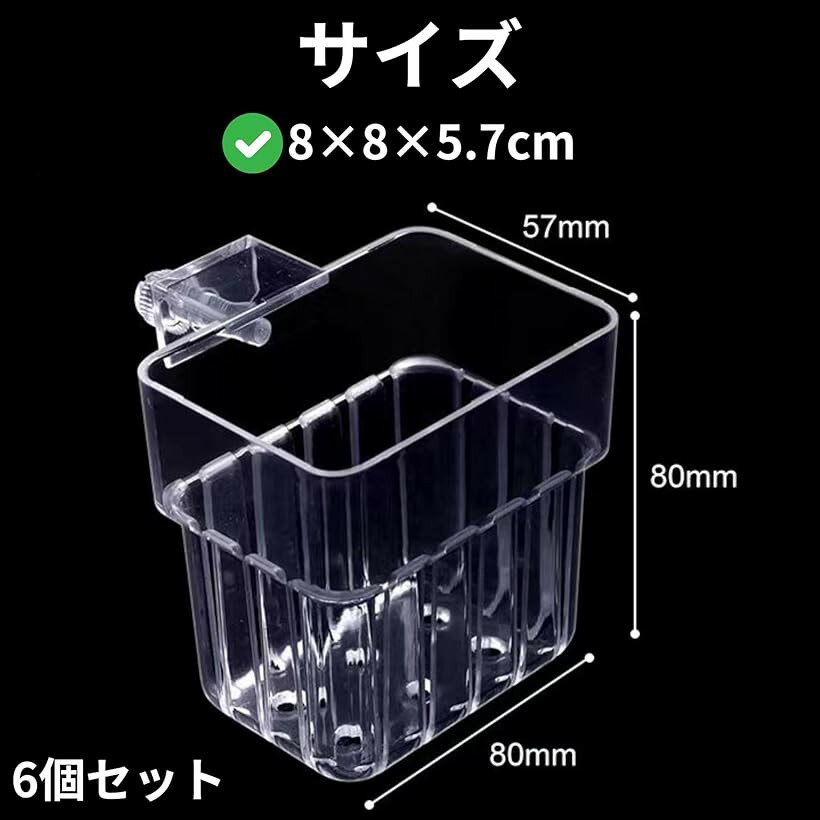 水槽 プランター 水耕栽培 容器 ひっかけ 固定 (透明 6個, Medium)