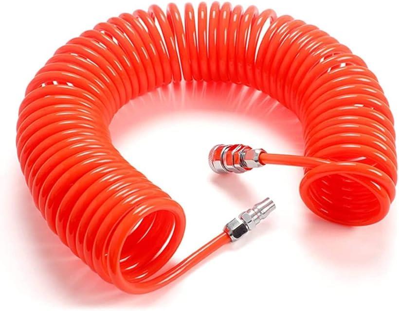 【楽天ランキング1位入賞】エアホース コンプレッサー 空圧ホース 6m 内径6.5mmx外径10mm スプリング ..