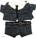人形 ぬいぐるみ 服 ぬい服 シャツ ズボン ベルト スーツ ベスト ネクタイ セット かわいい(ネイビー, 15cm)