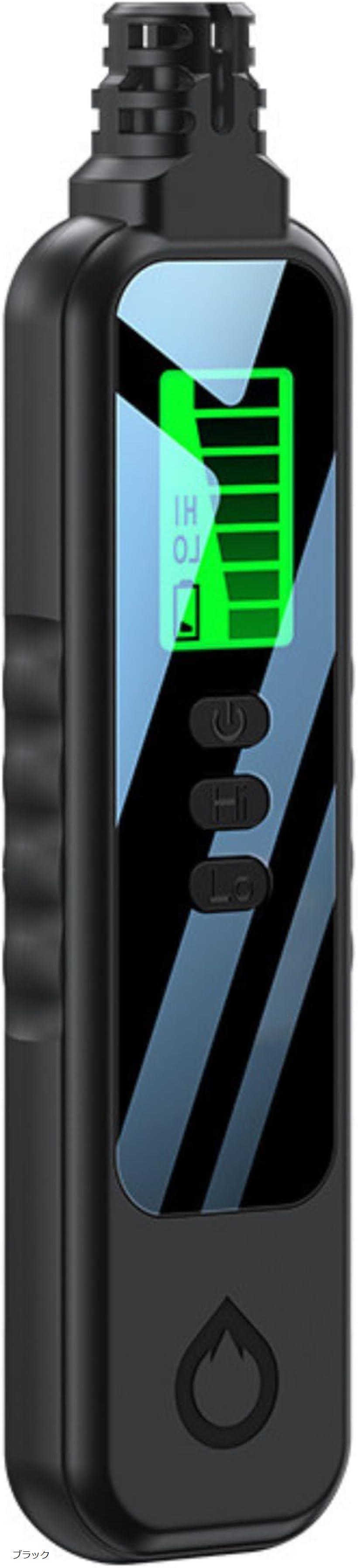 ガス漏れ検知器 ポータブル 自然ガス検知器 メタン ヘキサン プロパン スニファー 家庭用 屋外用 (ブラック, 134.5x32.5x16mm)