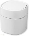 卓上ゴミ箱 ふた付き ダストボックス ミニ ワンプッシュ 開閉 シンプル 2リットル(ホワイト)