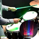 光るドラムスティック LED 充電式 ライトアップドラムスティック 目立つ 派手 ライブ ステージ パフォーマンス(クリア, 41.6cm)