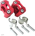 互換品 ハンドル アップ スペーサー 20mm ハンドル径 22mm 28mm 対応(レッド)