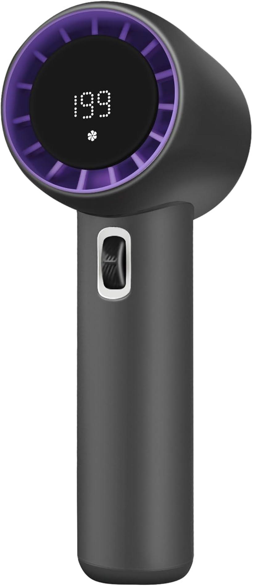 ハンディ扇風機 携帯扇風機 ハンディファン 手持ち Type-c充電式 ターボ型送風口 199段階調節 持ち運び便利 ライブ 花火大会 旅行 熱中症対策に最適 グレー (グレー) horiku-10228362 ホリック パッケージ画像
