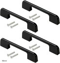 AllBright 取っ手 つまみ 引き出しハンドル 食器棚 ドアノブ キャビネット 家具 DIY 建築金具(ブラック, 96mm)
