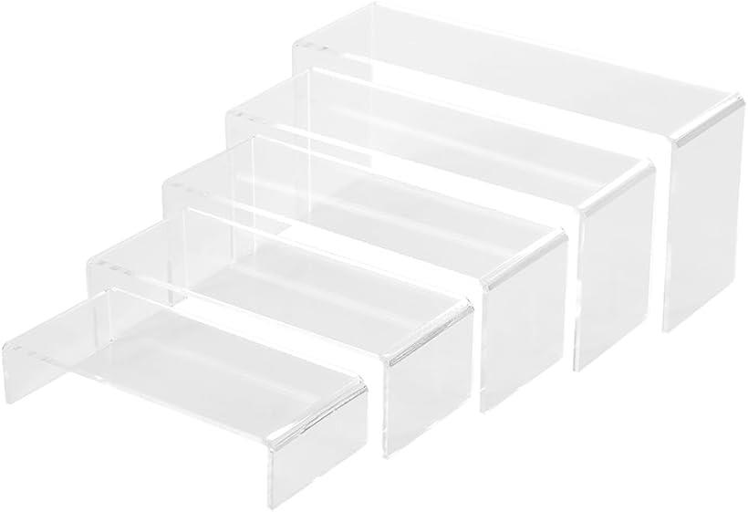 アクリルディスプレイ コの字型 透明 フィギュア コスメ コレクション 5個セット (クリア)