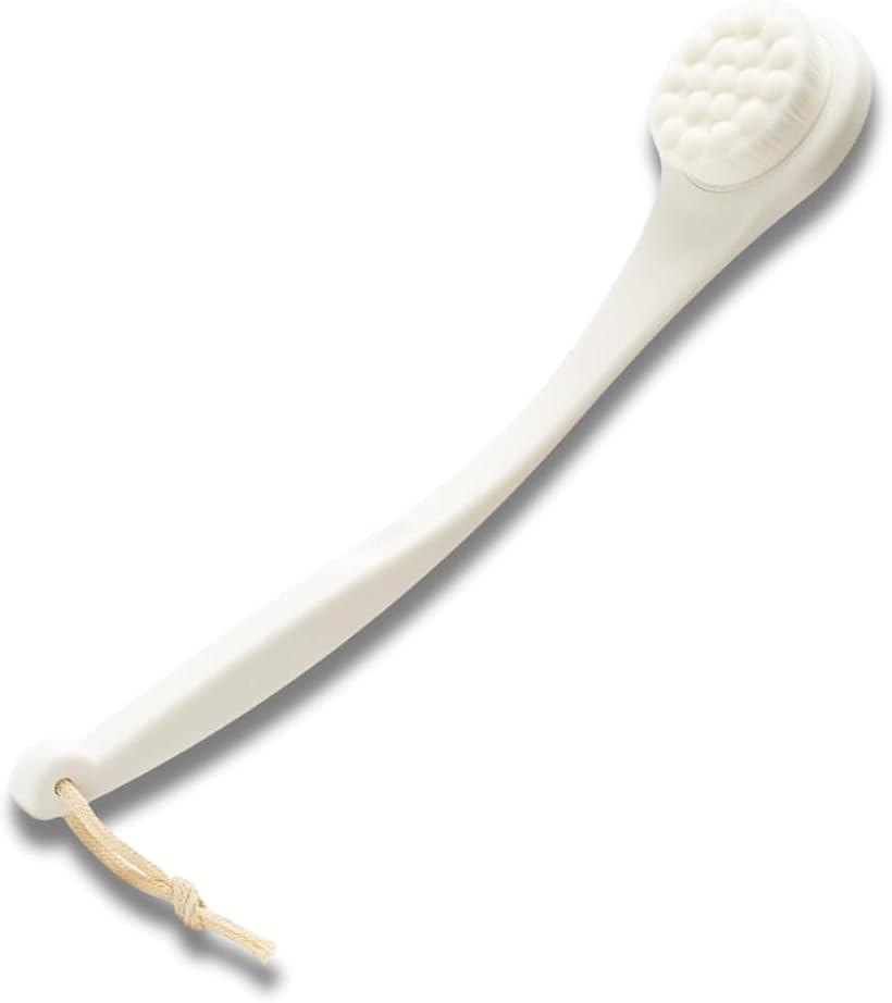 【楽天ランキング1位入賞】ボディブラシ 脱ブツブツ 背中ブラシ 背中ニキビ ケア 体洗い 体洗うブラシ お風呂 極細毛 濃密 柔らかい(ホワイト)