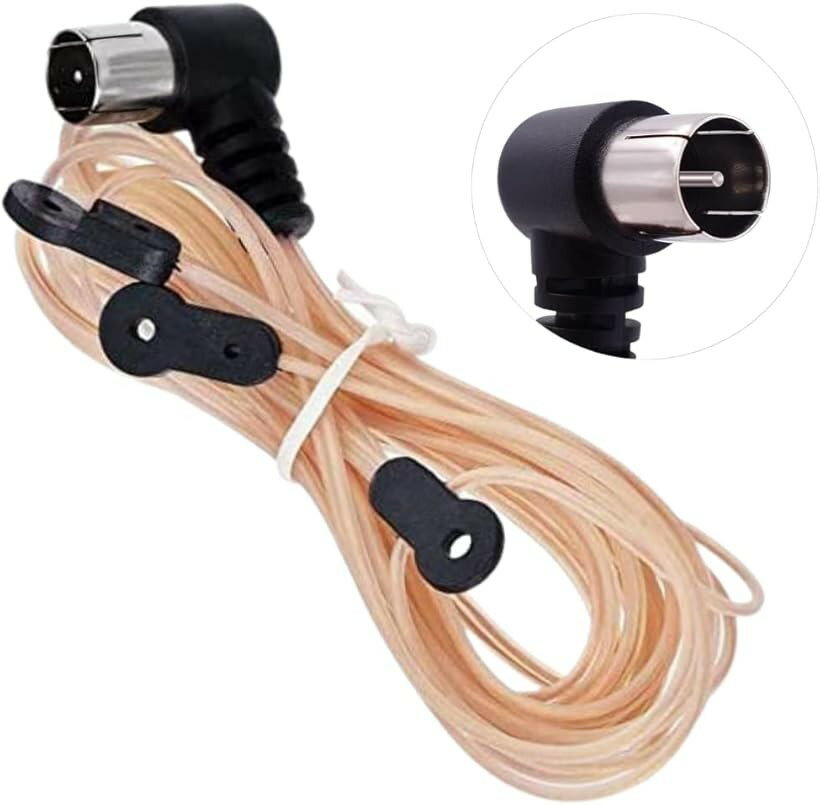 関東アンテナ研究所 FMアンテナ ラジオアンテナ 室内 高感度 Fタイプ オス プラグ 多メーカー汎用性 FM01